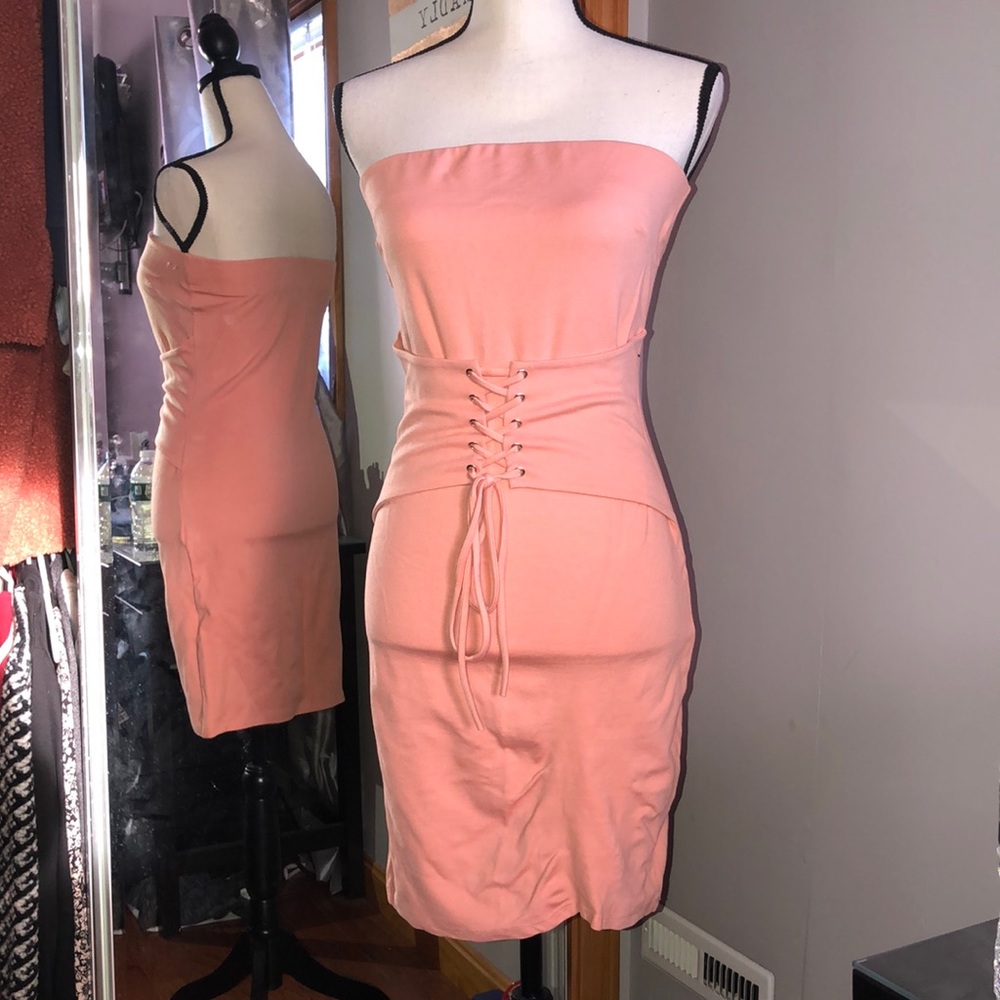 Coral tube dress‎